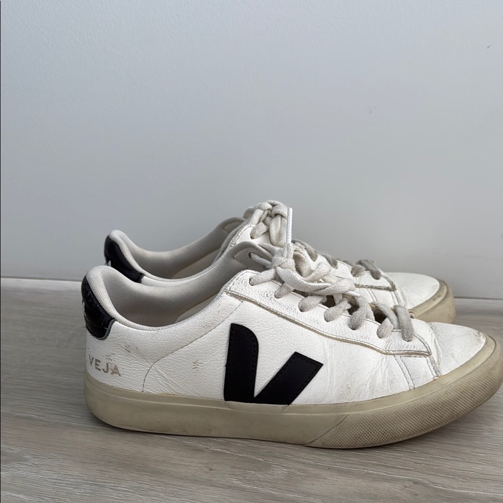Veja White and Black Sneakers